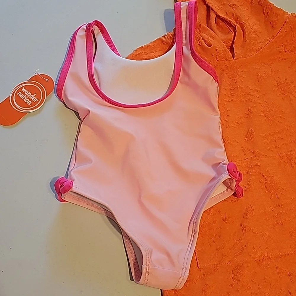 Wonder Nation Toddler Girls  Swimsuit / Coverup Size 2T‎